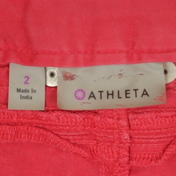 Athleta Kaleidoscope Women's Size 2 Pink Stretch Mid Rise Ankle Skinny Pants - Picture 8 of 10